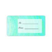 Mint Ice Blue en Black Monogram Etiket (Voorkant)