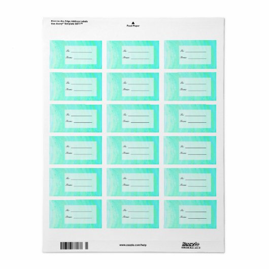 Mint Ice Blue en Black Monogram Etiket (Full Sheet)