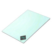 Mint Ice Blue en Black Monogram Notitieblok (Schuin)