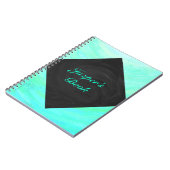 Mint Ice Blue en Black Monogram Notitieboek (Linkerzijde)