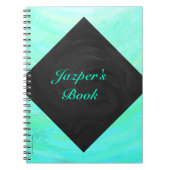 Mint Ice Blue en Black Monogram Notitieboek (Voorkant)