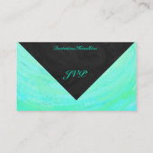 Mint Ice Blue en Black Monogram Visitekaartje (Achterkant)