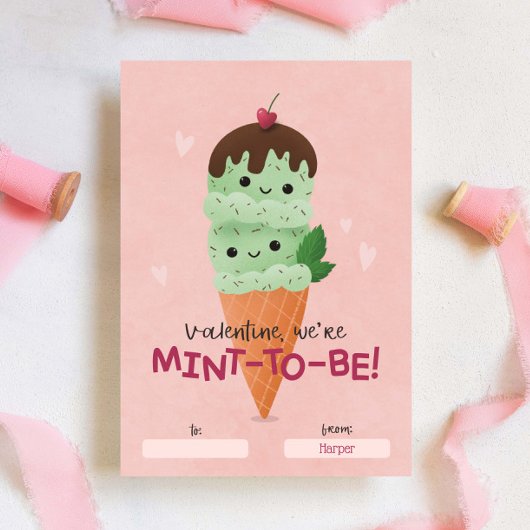 Mint Ice Cream Classroom Valentijn Kaart