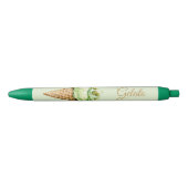 Mint Ice Cream Gelato   Zwarte Inkt Pen (Voorkant)
