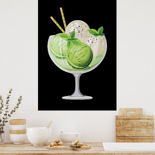 Mint Ice Cream Poster (Keuken)