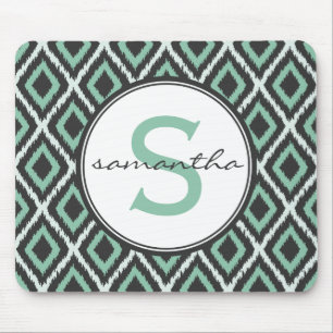 Mint Ikat Monogram Muismat