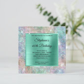 Mint Iridescent Diamond studeerde Folie 60ste verj Kaart (Staand voorkant)