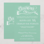 Mint Jade Typografie Chalkboard Elke kleur Kaart (Voorkant / Achterkant)