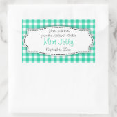 Mint Jelly groene gingham voedsellabel sticker (Tas)