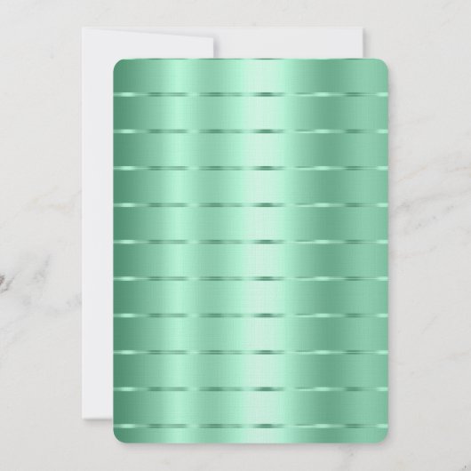 Mint Jewel Ribbon Vrijgezellenfeest Kaart (Achterkant)