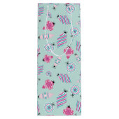 Mint Jolly Baubles Wine Gift Bag Wijn Cadeautas (Achterkant)