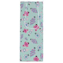 Mint Jolly Baubles Wine Gift Bag Wijn Cadeautas