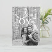 Mint Joy Deer Antler Holiday Kerstmis Feestdagenkaart (Staand voorkant)