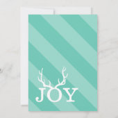 Mint Joy Deer Antler Holiday Kerstmis Feestdagenkaart (Achterkant)
