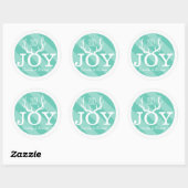 Mint Joy Holiday Kerstmis Ronde Sticker (Vel)