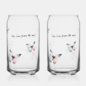 Mint Joy komt uit de Soul Butterfly Blikvorm Glas (Achterkant)
