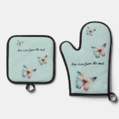 Mint Joy komt uit de Soul Butterfly Ovenwant & Pannenlap Set (Voorkant)