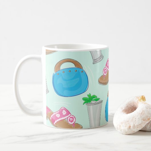 Mint Julep Bermuda Bag Sandalen Derby Preppy Koffiemok (Met donut)