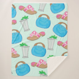 Mint Julep Bermuda-tas sandalen Derby Sherpa Deken