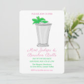 Mint Julep Bourbon Balls Horse Race Derby Day Kaart (Staand voorkant)