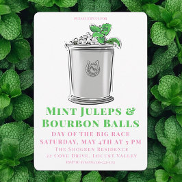 Mint Julep Bourbon Balls Paardenrace Derby Party Kaart