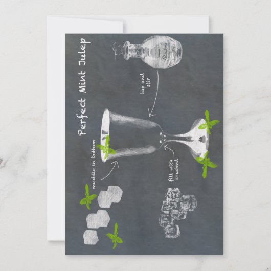 Mint Julep Cocktail Kaart (Voorkant)