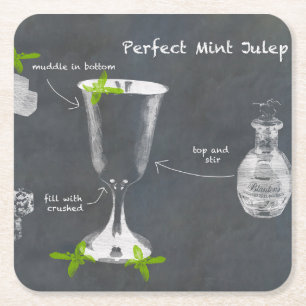 Mint Julep Cocktail Kartonnen Onderzetters
