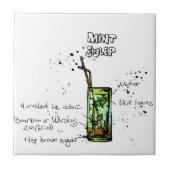 Mint Julep Cocktail Recipe Tegeltje (Voorkant)