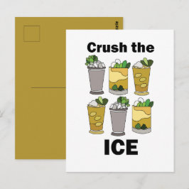 Mint Julep Cocktail Verpletter Het Ijs Grappig Briefkaart