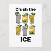 Mint Julep Cocktail Verpletter Het Ijs Grappig Briefkaart (Voorkant)