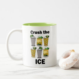 Mint Julep Cocktail Verpletter Het Ijs Grappig Tweekleurige Koffiemok