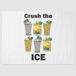 Mint Julep Cocktail Verpletter Het Ijs Grappige Qu Tissuepapier