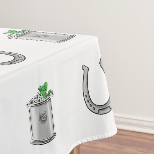 Mint Julep Cocktails and Horseshoes Derby Party Tafelkleed (Voorbeeld)