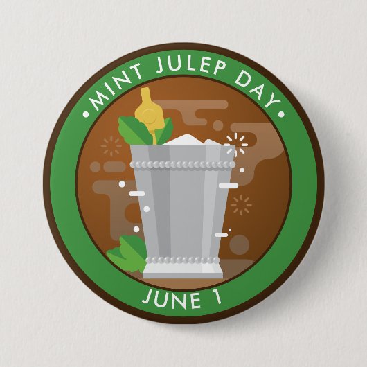 Mint Julep Day Ronde Button 7,6 Cm (Voorkant)