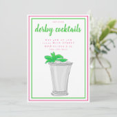 Mint Julep Derby Cocktail Party Kaart (Staand voorkant)