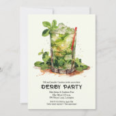 Mint Julep Derby Feest Kaart (Voorkant)