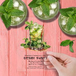 Mint Julep Derby Party Acryl Uitnodigingen