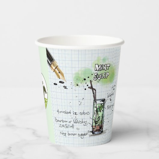 MINT JULEP DERBY PARTY PAPIEREN BEKER (Achterkant)