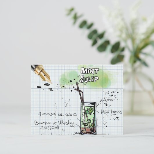 MINT JULEP DERBY PARTY UITNODIGING (Staand voorkant)