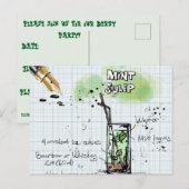 MINT JULEP DERBY PARTY UITNODIGING (Voorkant / Achterkant)