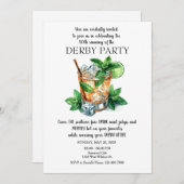 Mint Julep Derby Party uitnodiging (Voorkant / Achterkant)