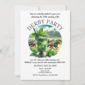 Mint Julep Derby Party uitnodiging (Voorkant)