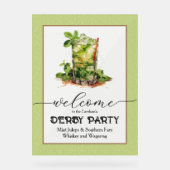 Mint Julep Derby Welkom Acryl Bord (Voorkant)