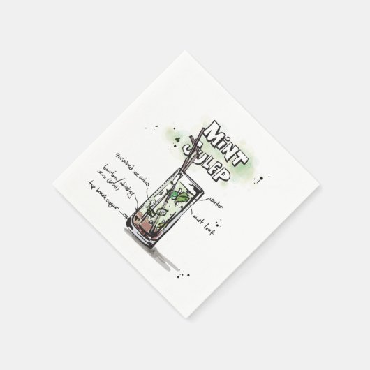 Mint Julep Drink Recept Cocktail servet (Hoek)