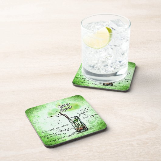 Mint Julep Drink Recipe Drankjes Onderzetter (Rechterzijde)