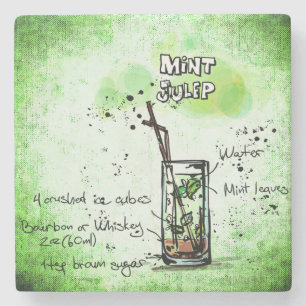 Mint Julep Drink Recipe Stenen Onderzetter