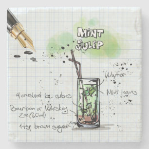 Mint Julep Drink Stenen Onderzetter