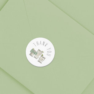 Mint Julep Hartelijk dank Ronde Sticker