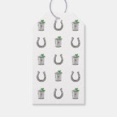 Mint Julep & Hoefijzer Patroon Derby Feest Favor Cadeaulabel (Voorkant)
