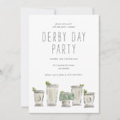 Mint Julep Horse Race Derby Day Party Kaart (Voorkant)
